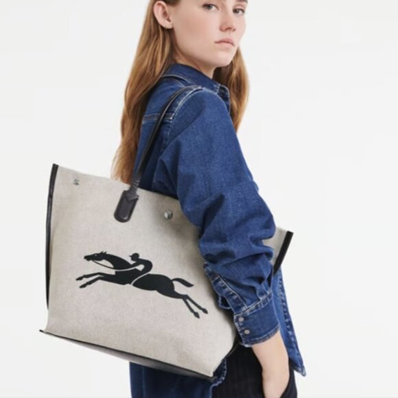 Longchamp Handbags - New LongChamp Essential L Tote bag Ecru Canvas